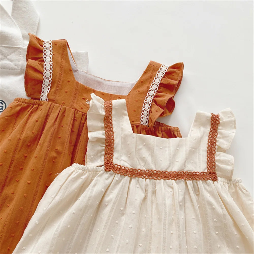 Girls summer dress - apron style