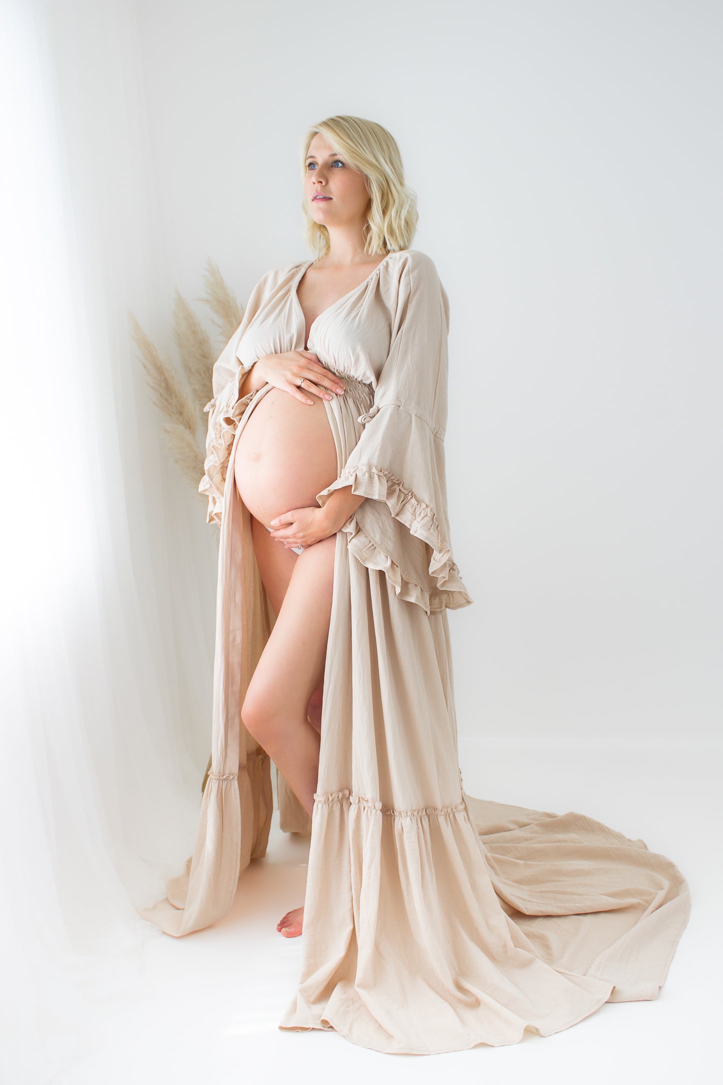 Boho Long Sleeve Maternity Dress