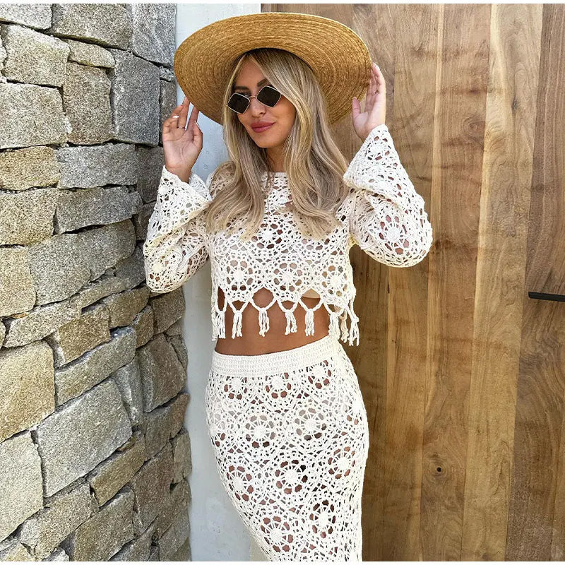 Womens two piece set - crochet outfit