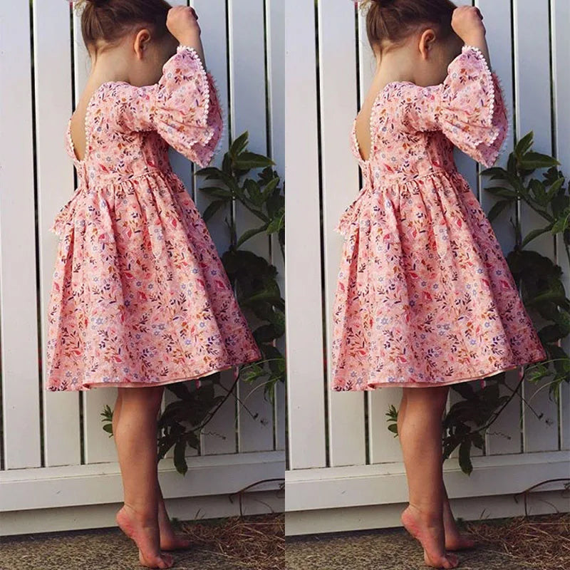 Girls summer print dress
